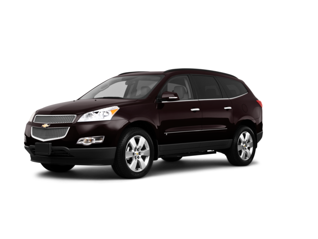 2010 Chevrolet Traverse LTZ, front three-quarter view, paint 1 of 8