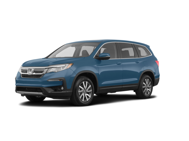 2020 Honda Pilot EX-L, front three-quarter view, paint 1 of 8
