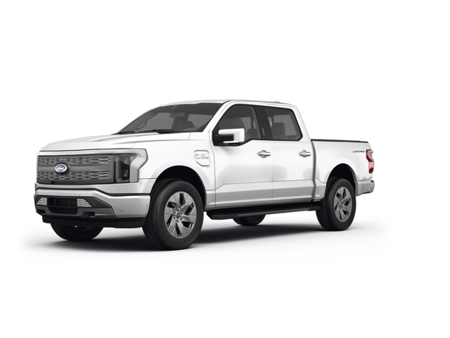 2025 Ford F-150 Lightning Lariat, front three-quarter view, paint 1 of 7