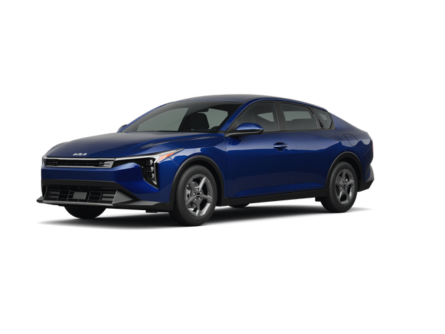 2025 Kia K4 LXS, front three-quarter view, paint 1 of 7