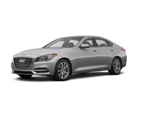 2018 Genesis G80 3.8, front three-quarter view, paint 1 of 8
