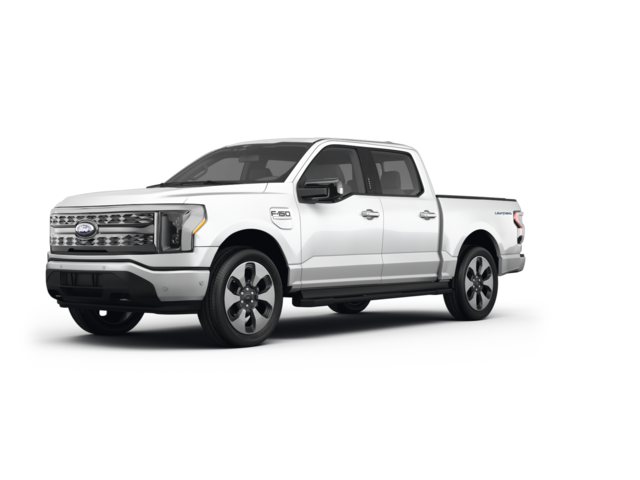 2023 Ford F-150 Lightning Platinum, front three-quarter view, paint 1 of 8