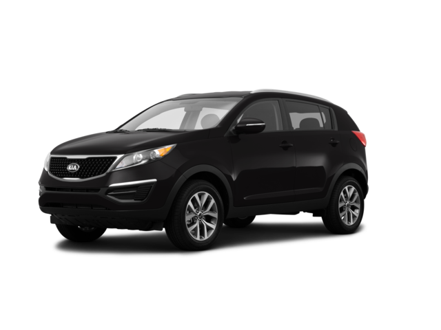 2014 Kia Sportage LX, front three-quarter view, paint 1 of 8
