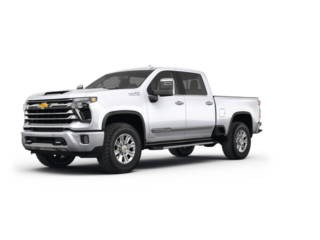 2025 Chevrolet Silverado 2500 HD High Country, front three-quarter view, paint 1 of 8
