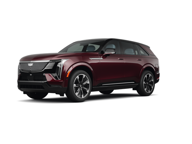2025 Cadillac Escalade IQ Sport 2, front three-quarter view, paint 1 of 8