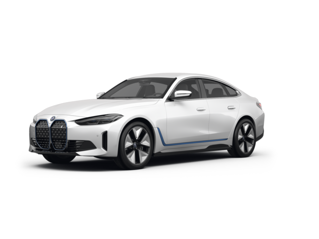 2022 BMW i4 eDrive40, front three-quarter view, paint 1 of 8