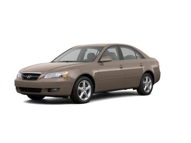 2008 Hyundai Sonata SE, front three-quarter view, paint 1 of 8