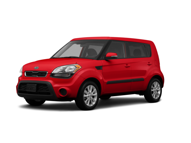 2012 Kia Soul +, front three-quarter view, paint 1 of 8