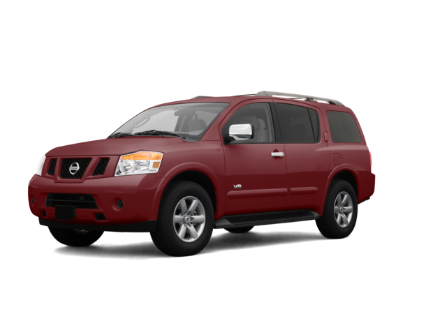 2008 Nissan Armada SE, front three-quarter view, paint 1 of 8