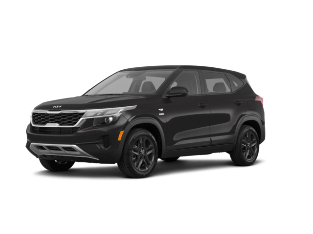 2023 Kia Seltos LX, front three-quarter view, paint 1 of 4