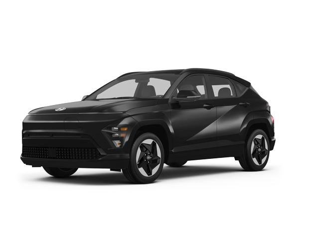 2024 Hyundai Kona Electric SEL, front three-quarter view, paint 1 of 5