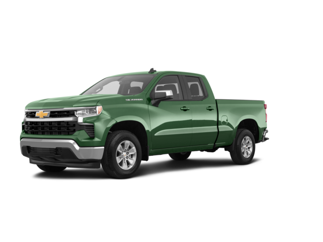 2024 Chevrolet Silverado 1500 LT, front three-quarter view, paint 1 of 8