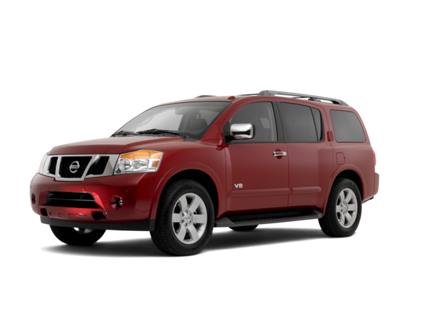 2008 Nissan Armada LE, front three-quarter view, paint 1 of 8