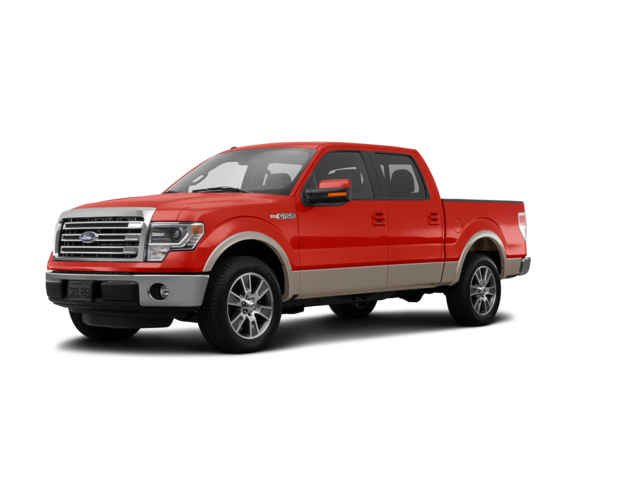 2014 Ford F-150 Lariat, front three-quarter view, paint 1 of 8