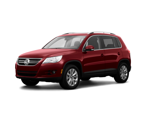 2009 Volkswagen Tiguan SEL, front three-quarter view, paint 1 of 7