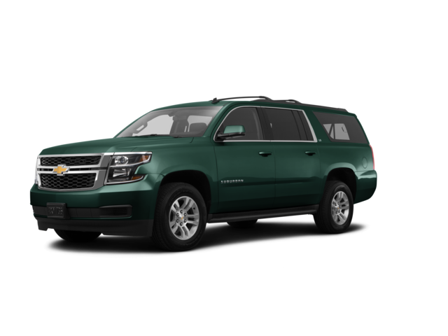 2016 Chevrolet Suburban LS, front three-quarter view, paint 1 of 8