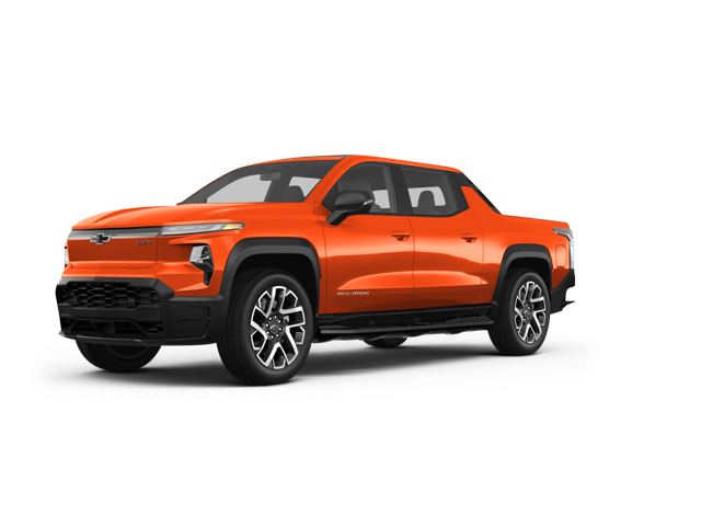 2025 Chevrolet Silverado EV RST Max Range, front three-quarter view, paint 1 of 7