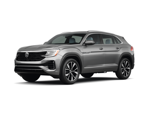 2025 Volkswagen Atlas Cross Sport SEL R-Line Black, front three-quarter view, paint 1 of 8