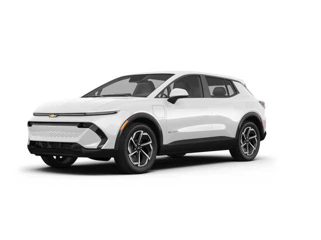 2025 Chevrolet Equinox EV LT, front three-quarter view, paint 1 of 6