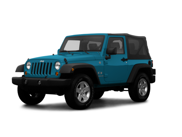 2009 Jeep Wrangler X, front three-quarter view, paint 1 of 8