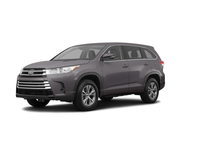 2019 Toyota Highlander LE, front three-quarter view, paint 1 of 5