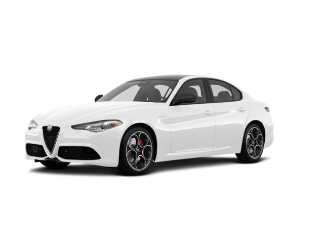 2023 Alfa Romeo Giulia Estrema, front three-quarter view, paint 1 of 8