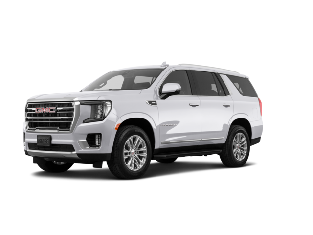 2021 GMC Yukon SLT, front three-quarter view, paint 1 of 8