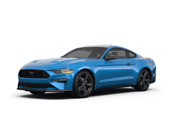 2022 Ford Mustang EcoBoost, front three-quarter view, paint 1 of 8