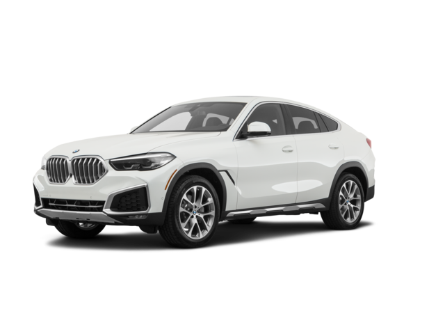 2020 BMW X6 xDrive40i, front three-quarter view, paint 1 of 8