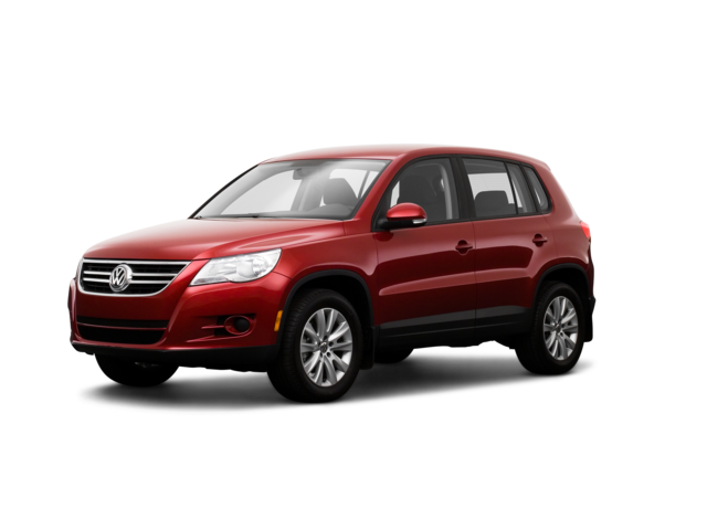 2009 Volkswagen Tiguan S, front three-quarter view, paint 1 of 7