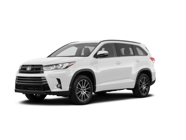 2018 Toyota Highlander XLE, front three-quarter view, paint 1 of 8