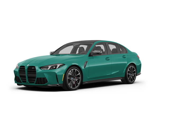 2026 BMW M3 Competition xDrive, front three-quarter view, paint 1 of 8