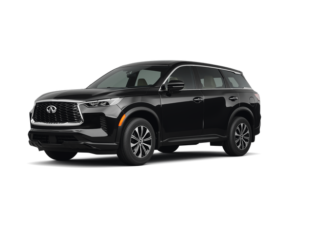 2025 INFINITI QX60 PURE, front three-quarter view, paint 1 of 4