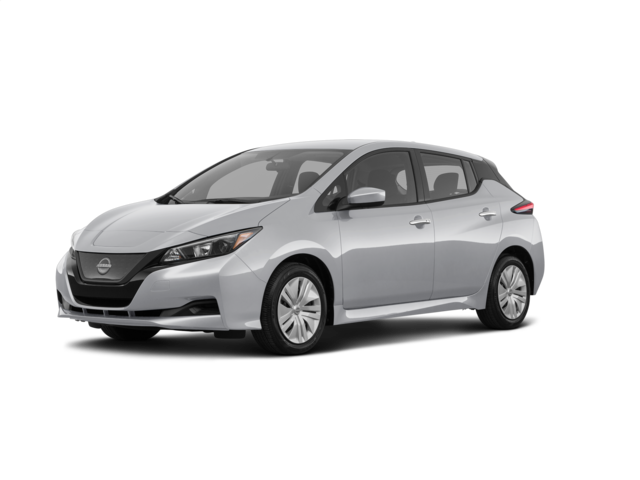 2023 Nissan Leaf S, front three-quarter view, paint 1 of 5