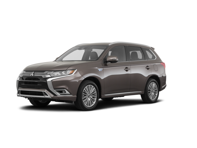 2019 Mitsubishi Outlander PHEV SEL, front three-quarter view, paint 1 of 6