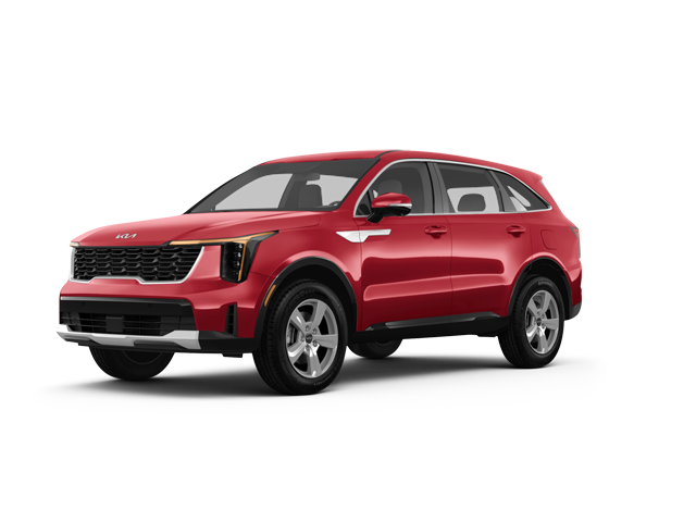 2024 Kia Sorento LX, front three-quarter view, paint 1 of 5