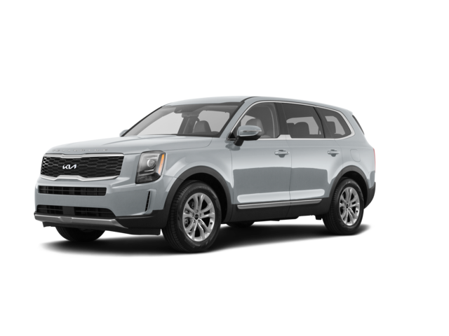 2022 Kia Telluride LX, front three-quarter view, paint 1 of 5