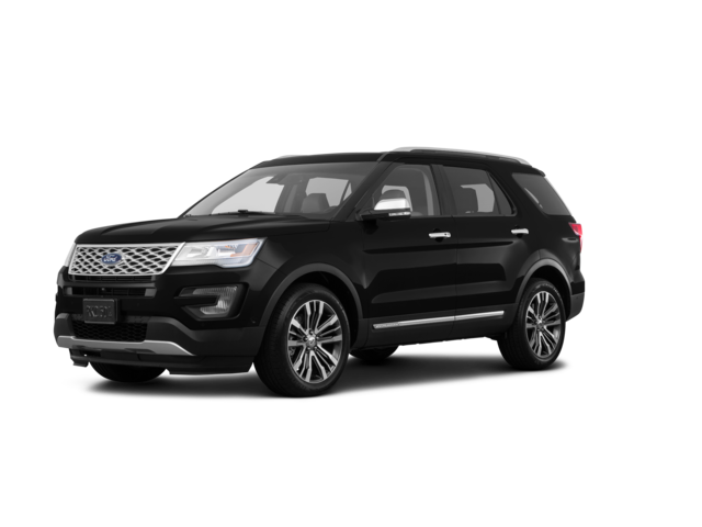 2016 Ford Explorer Platinum, front three-quarter view, paint 1 of 8