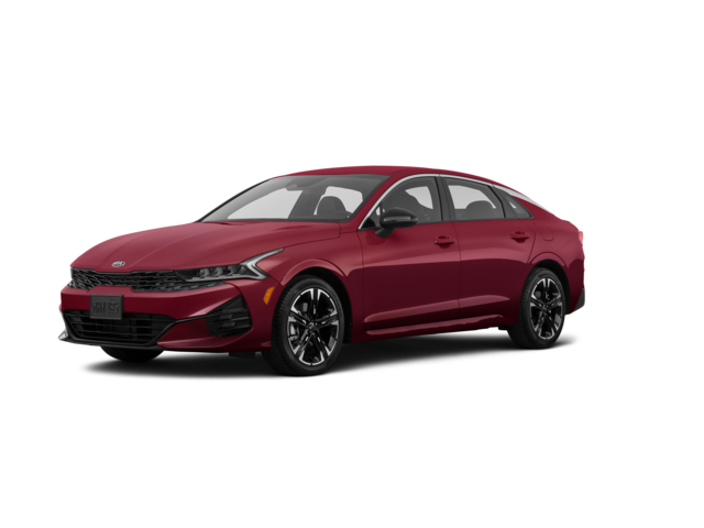 2021 Kia K5 GT, front three-quarter view, paint 1 of 8
