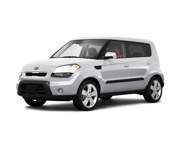 2010 Kia Soul Base, front three-quarter view, paint 1 of 8