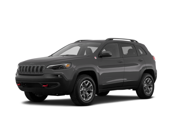 2022 Jeep Cherokee Trailhawk, front three-quarter view, paint 1 of 8