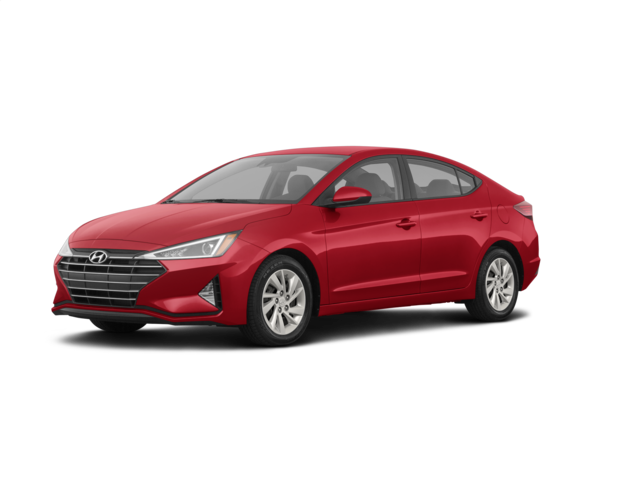 2019 Hyundai Elantra SE, front three-quarter view, paint 1 of 6