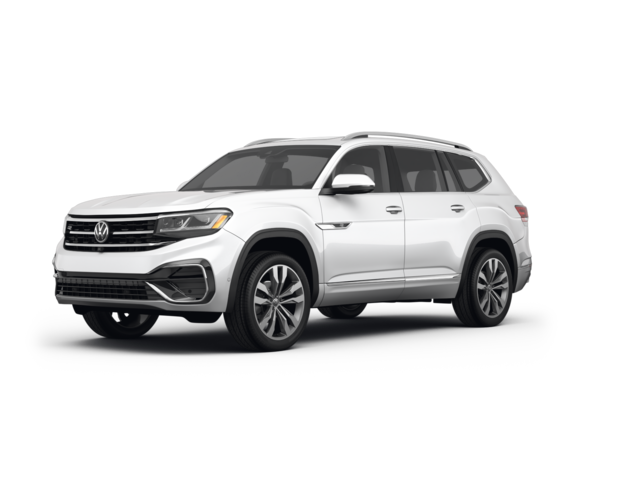 2023 Volkswagen Atlas SEL Premium R-Line, front three-quarter view, paint 1 of 8