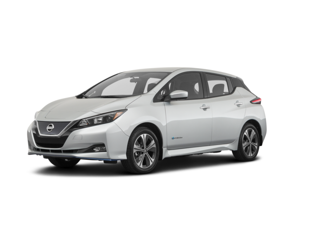 2019 Nissan Leaf SV PLUS, front three-quarter view, paint 1 of 8