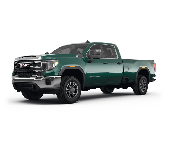 2021 GMC Sierra 3500 HD SLE, front three-quarter view, paint 1 of 8