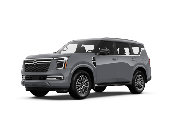 2026 Nissan Armada Platinum, front three-quarter view, paint 1 of 8
