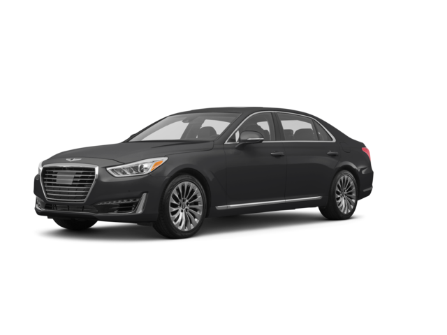 2017 Genesis G90 Premium, front three-quarter view, paint 1 of 6