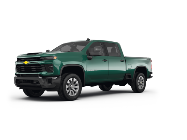2024 Chevrolet Silverado 2500 HD Custom, front three-quarter view, paint 1 of 8