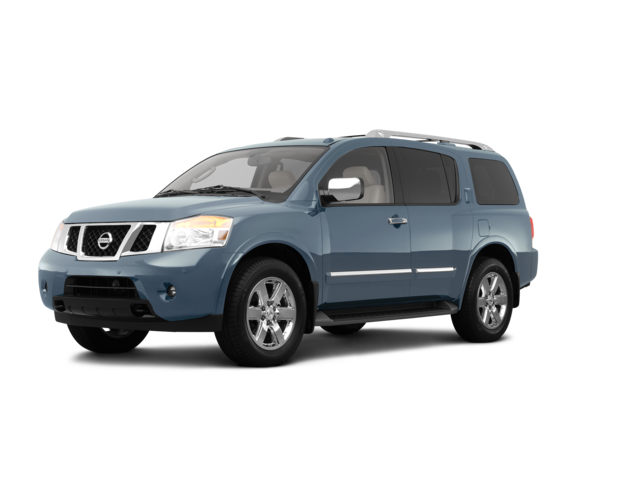 2012 Nissan Armada SV, front three-quarter view, paint 1 of 7