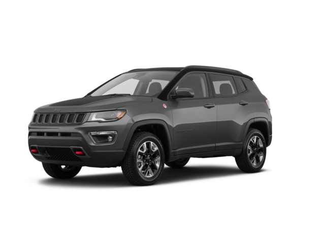 2018 Jeep Compass Trailhawk, front three-quarter view, paint 1 of 8